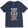 Kings Are Born In August But The Real Kings Are Born On August 2 V-Neck Tee