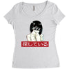 Sad Japanese Aesthetic Women's Triblend Scoop T-shirt