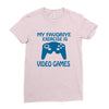 my favorite exercise is video games Ladies Fitted T-Shirt