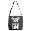 pug life dog tee new Adjustable Strap Totes