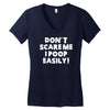 don't scare me i poop easily Women's V-Neck T-Shirt