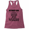 Super October Girl Racerback Tank