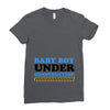 Baby Boy Under Construction Ladies Fitted T-Shirt