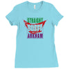 straight outta arkham Ladies Fitted T-Shirt