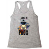 who loves pugs Racerback Tank