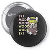 ski mood french bulldog Pin-back button