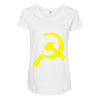 hammer &amp; sickle communist Maternity Scoop Neck T-shirt