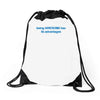 being awesome Drawstring Bags