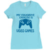 my favorite exercise is video games Ladies Fitted T-Shirt