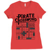 pirate crossword Ladies Fitted T-Shirt