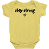 stay strong love heart Baby Onesie