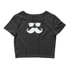 hipster glasses and moustache Crop Top