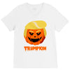 trumpkin funny donald trump pumpkin V-Neck Tee