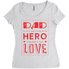 dad a son's first hero a daughters first love 3 Women's Triblend Scoop T-shirt