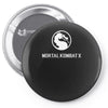mortal kombat x dragon game logo Pin-back button
