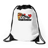pizza is my valentine Drawstring Bags