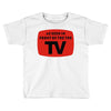 as seen in front of the the tv Toddler T-shirt