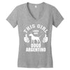 This Girl Loves Her Dogo Argentino Women's V-Neck T-Shirt