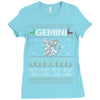 gemini christmas ugly sweater Ladies Fitted T-Shirt