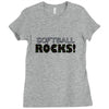 softball rocks Ladies Fitted T-Shirt