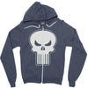 the punisher long sleeves Zipper Hoodie