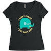 an elephant never cares Women's Triblend Scoop T-shirt