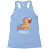 yoga pug exhale Racerback Tank