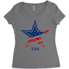 usa star Women's Triblend Scoop T-shirt