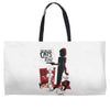 cat shirt Weekender Totes