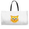cat yellow Weekender Totes