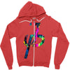 jake paul colorful Zipper Hoodie