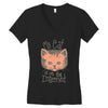 my cat is on the internet Women's V-Neck T-Shirt