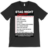 funny stag night checklist, ideal gift, christmas present T-Shirt