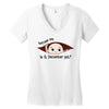 December Peeking Out Baby Girl Women's V-Neck T-Shirt