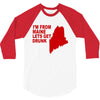 funny maine state 3/4 Sleeve Shirt