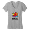Canada Leaf LGBT Women's V-Neck T-Shirt
