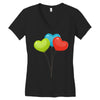 ballon color full Women's V-Neck T-Shirt