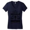 I Am One Blessed Brother Women's V-Neck T-Shirt