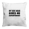 red head hair Throw Pillow