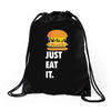 just eat it burger lover Drawstring Bags