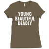 young beautiful deadly Ladies Fitted T-Shirt
