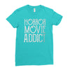 horror movie addict Ladies Fitted T-Shirt
