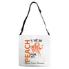 wear peach for  my [you can write any name] Adjustable Strap Totes