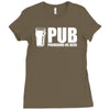 pub providing us beer hoodie Ladies Fitted T-Shirt