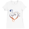 music expresses clef heart girls Ladies Fitted T-Shirt