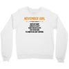 November Girl Hated By Many Crewneck Sweatshirt