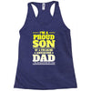 proud son dad Racerback Tank