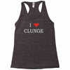 clunge funny Racerback Tank