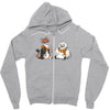 the owl and the weasel Zipper Hoodie