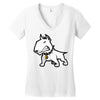 bulldog Women's V-Neck T-Shirt